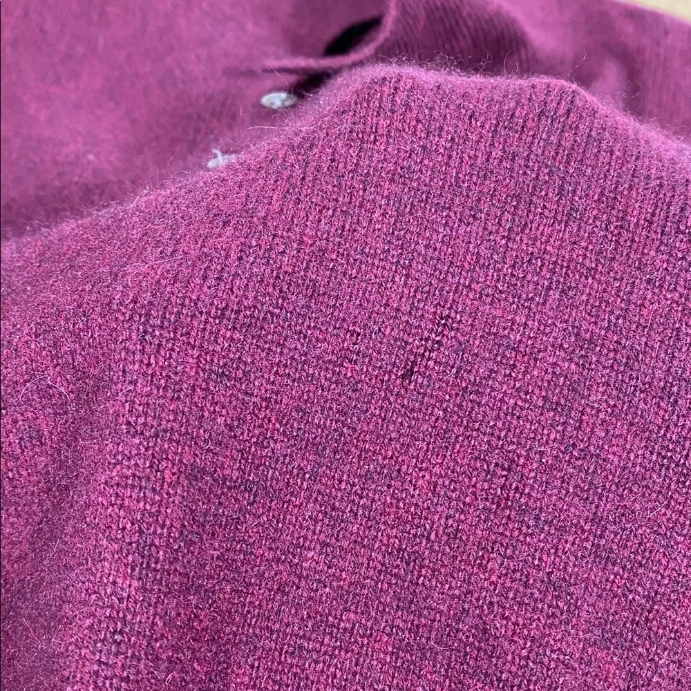 Woods & Gray 100% Cashmere Burgundy Polo Sweater Men’s size XL